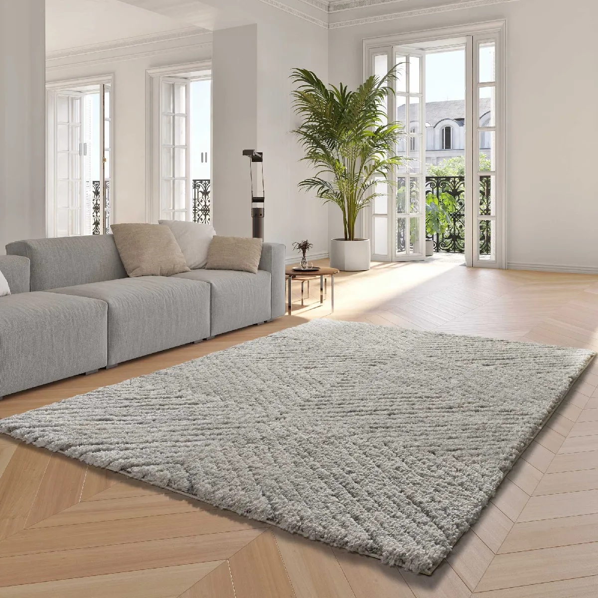 ATTICGO Tapis shaggy scandinave ATESA 160x230 cm