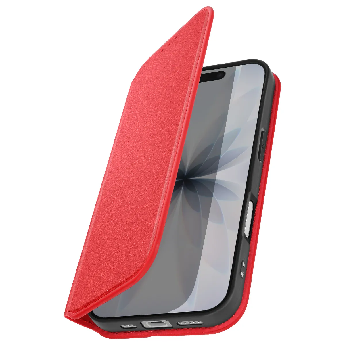 Avizar - Étui Folio pour iPhone 17 - Porte-cartes - Fonction Support - Rouge - Image 2
