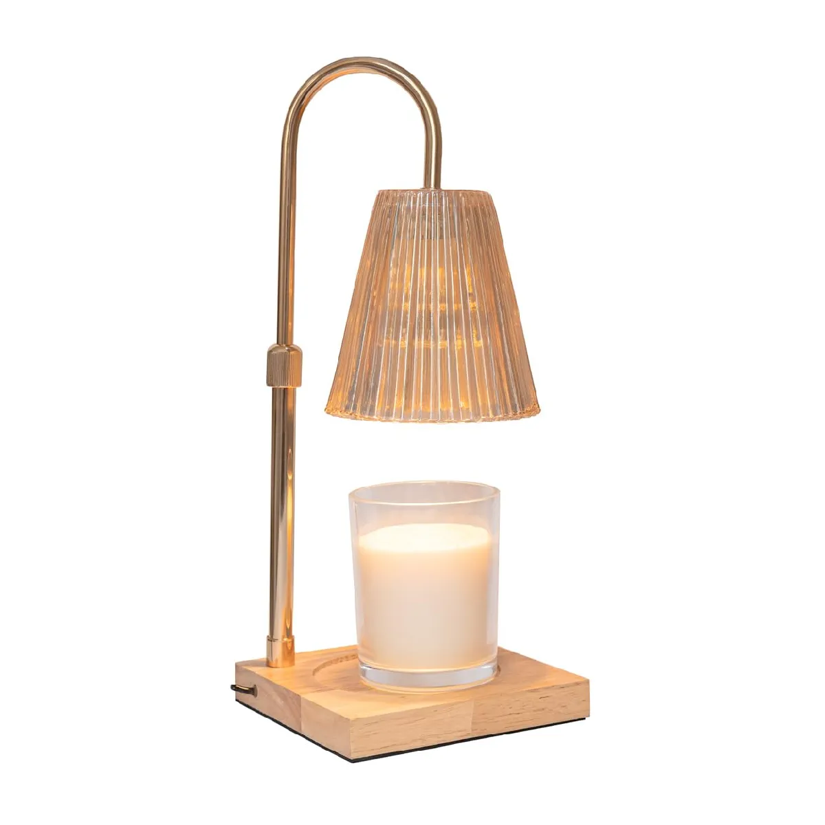 Chauffe-Bougie Électrique En Verre Vintage Avec Minuterie - 4 Intensités, 2 Ampoules 50W, Lampe Aromathérapie Sans Flamme Pour Chambre Yoga Décoration