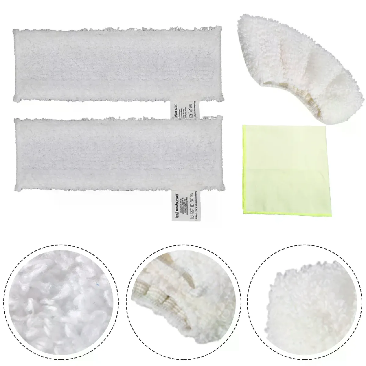 Lot De Chiffons / Balais De Rechange Pour Nettoyeur Vapeur - Accessoires Neufs