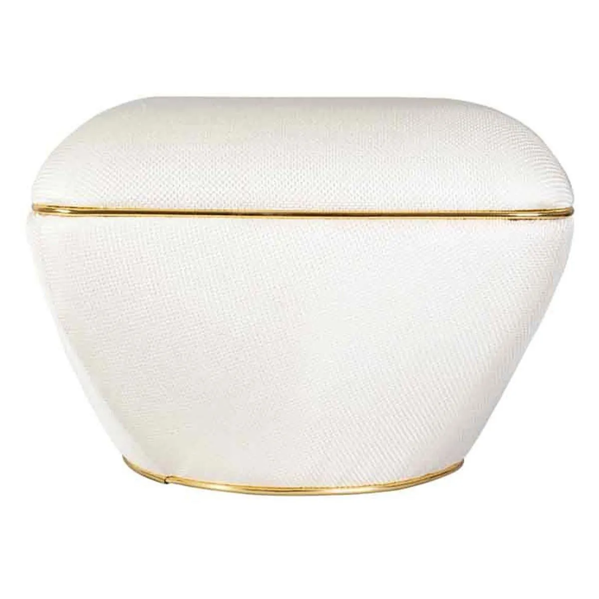 Tabouret Carré Contessa 60cm Ivoire & Or