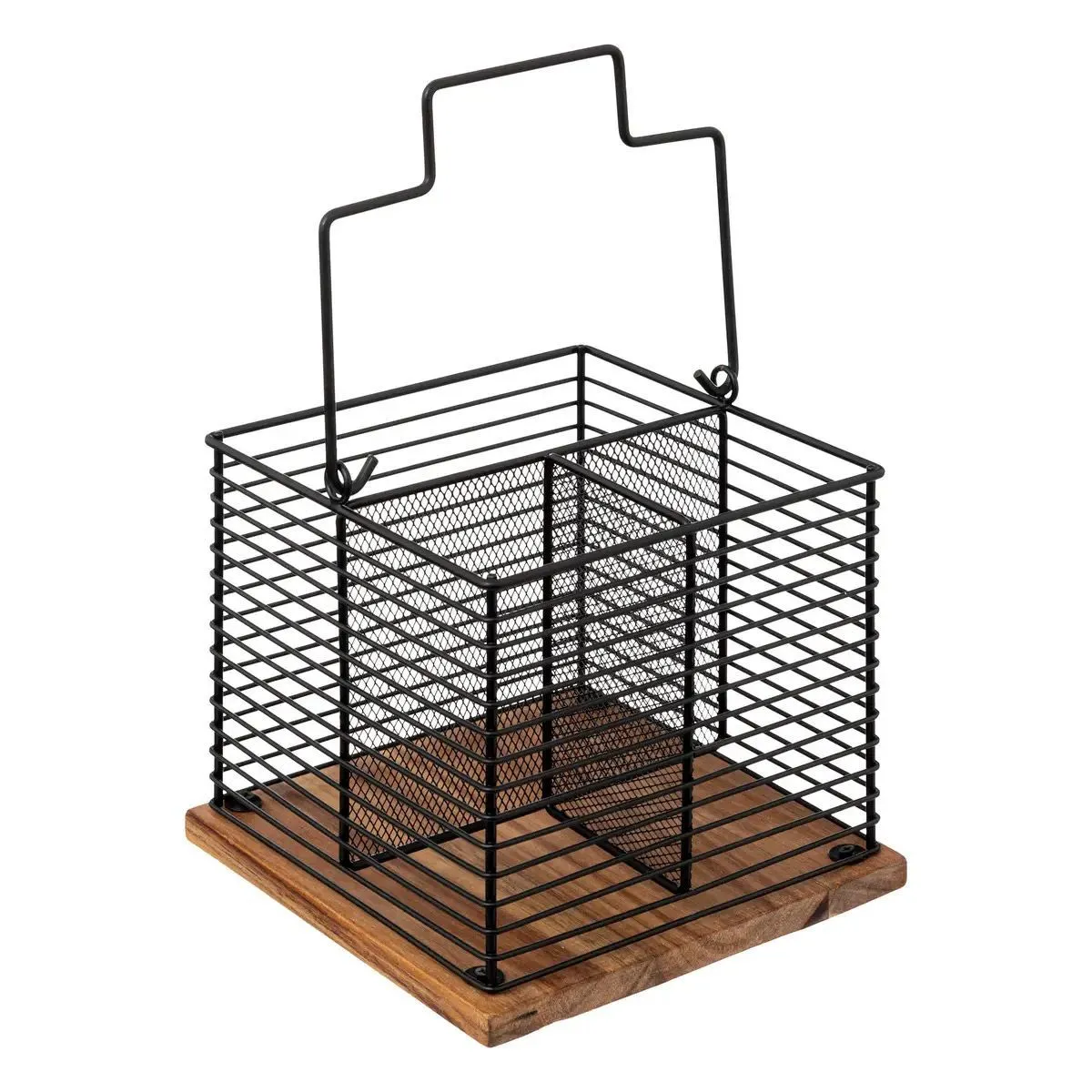 Five Simply Smart Noir Pot Range-Couverts En Métal Mauro 29Cm