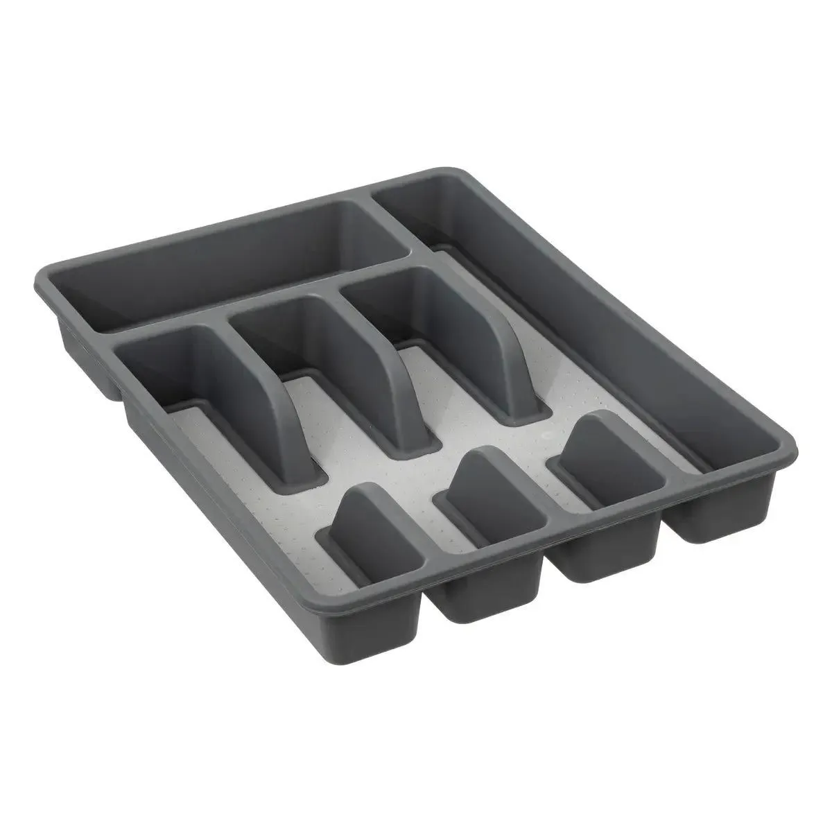Five Simply Smart Gris Range-Couverts 5 Compartiments Anti-Dérapant 36Cm
