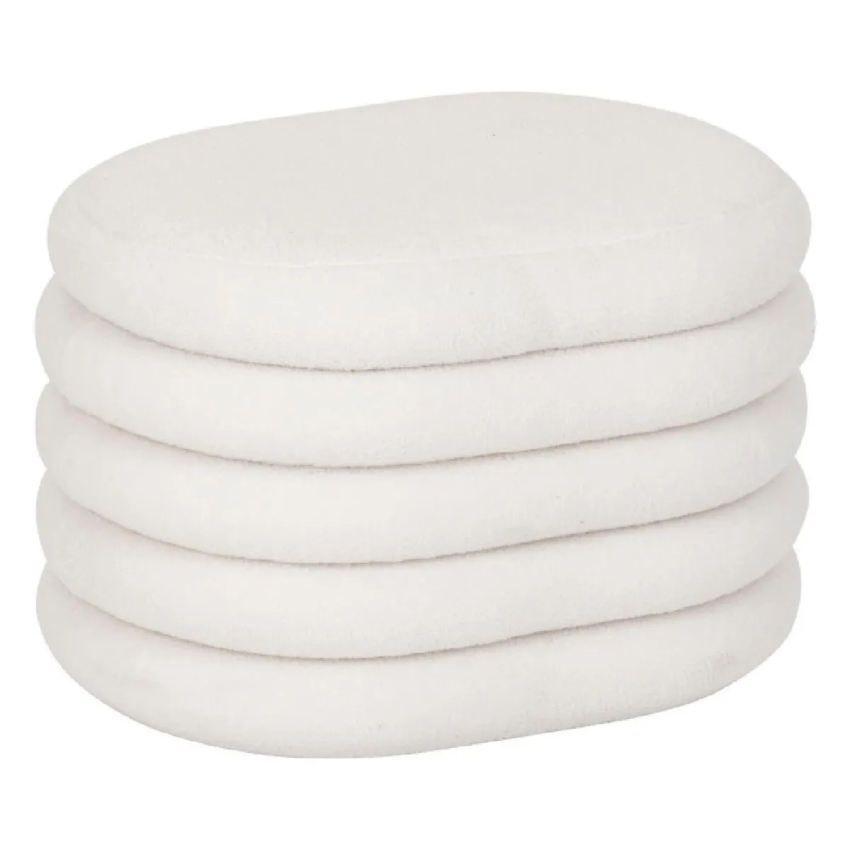 ATMOSPHERA - Pouf Coffre Giulia - Bouclette - Blanc - Image 2