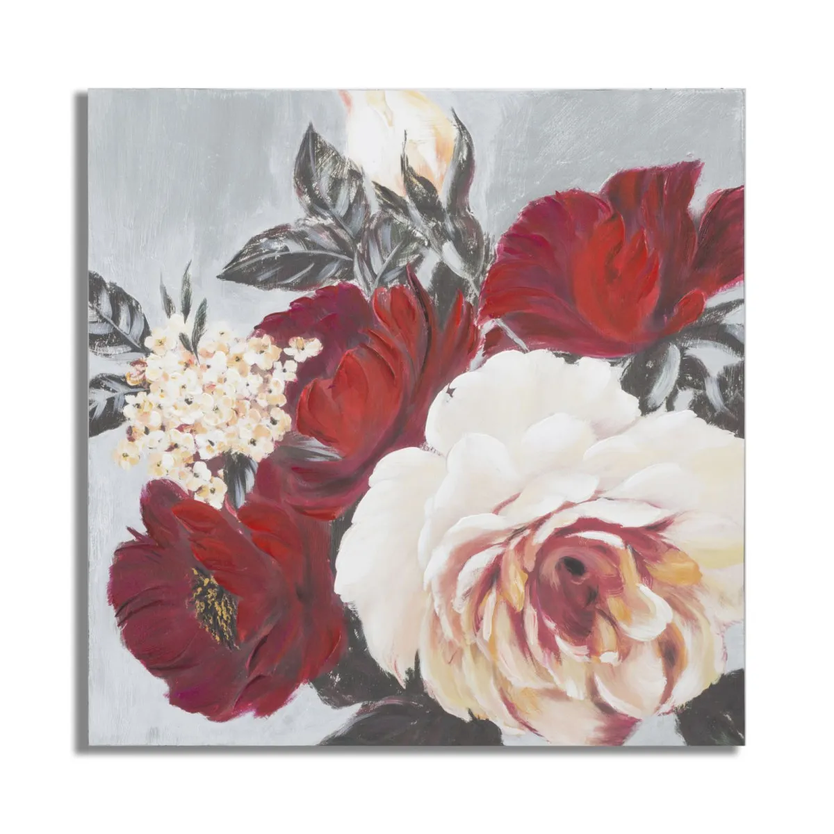 Mauro Ferretti Multicolore Décoration Murale Peinture Sur Toile Fleur Rouge - Image 2
