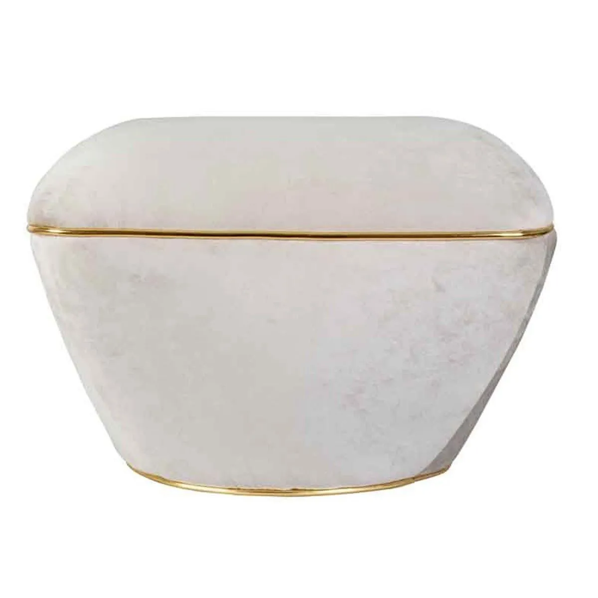 Tabouret Design Contessa 60cm Taupe & Or