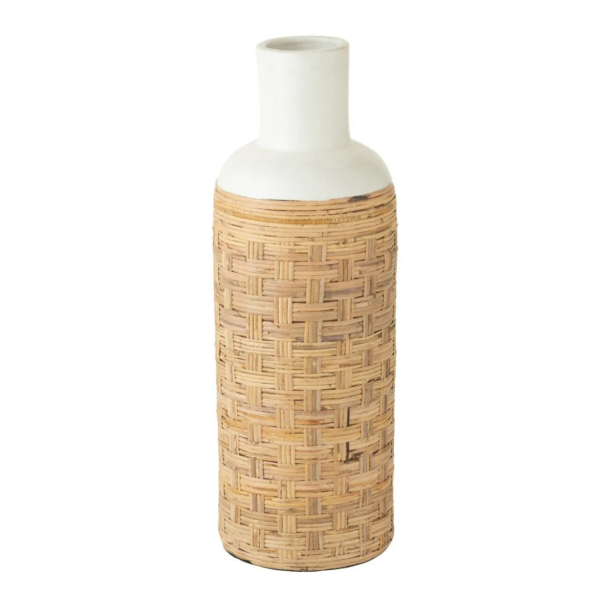 Paris Prix Blanc Vase Déco Rotin Bali