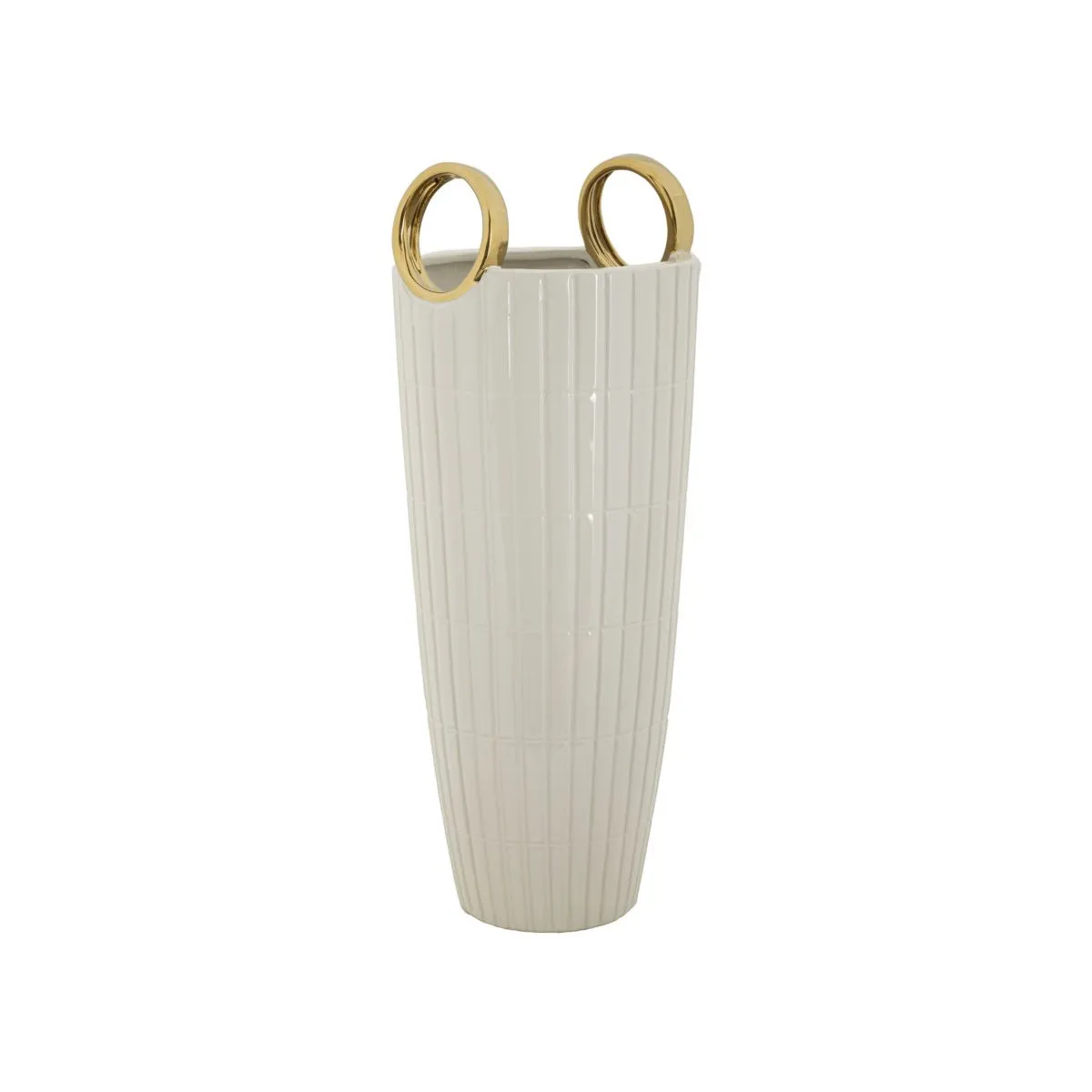 GENERIQUE - Vase en Céramique Design - 45cm - Blanc - Image 3