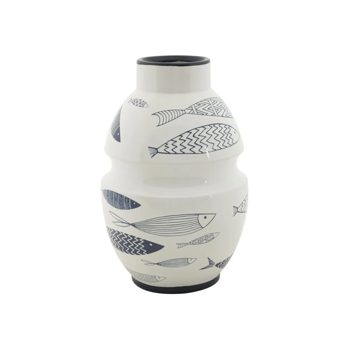 Mauro Ferretti Blanc Vase Ceramica Fish - Image 3