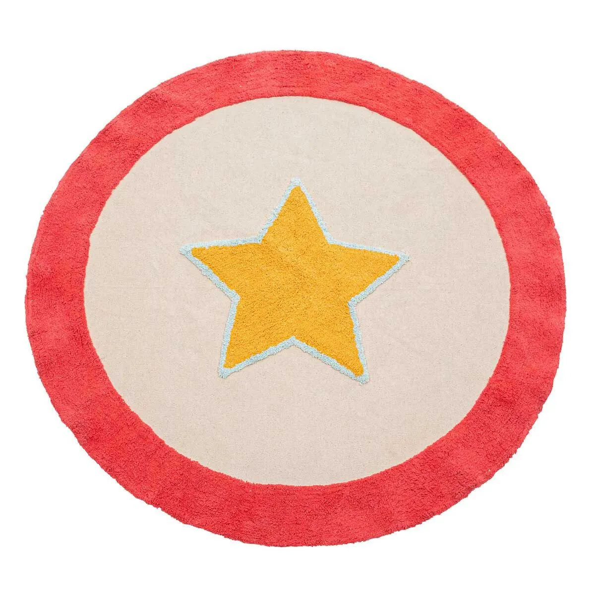 Atmosphera Beige Tapis Rond Enfant Circus - Ø120 Cm