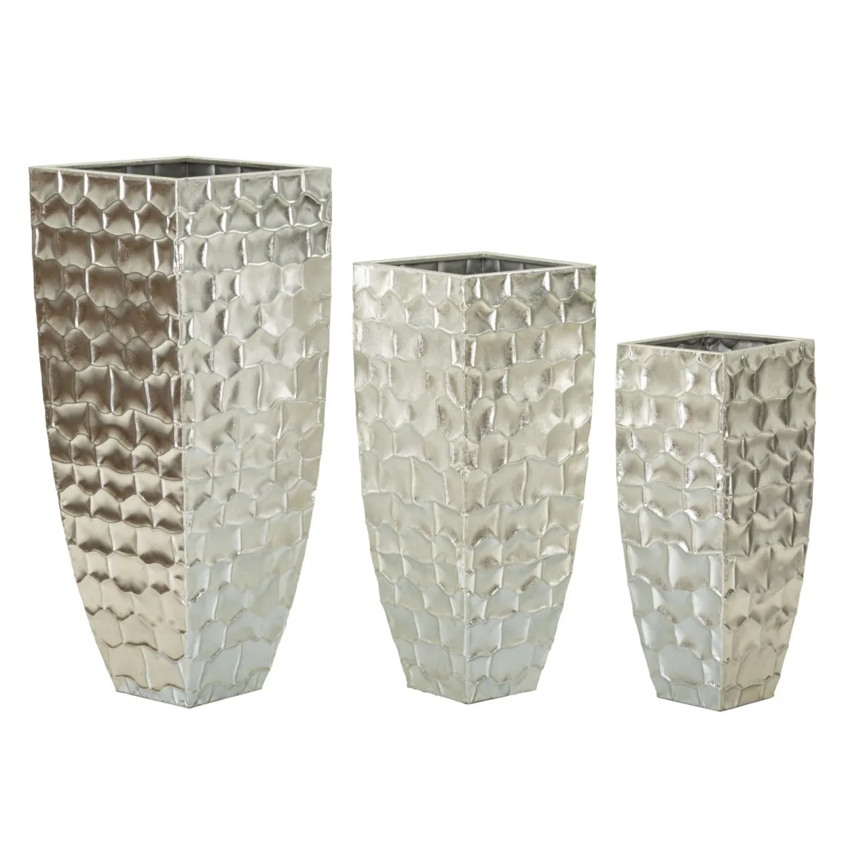 Mauro Ferretti Argent Paris Prix Lot De 3 Vases Métal