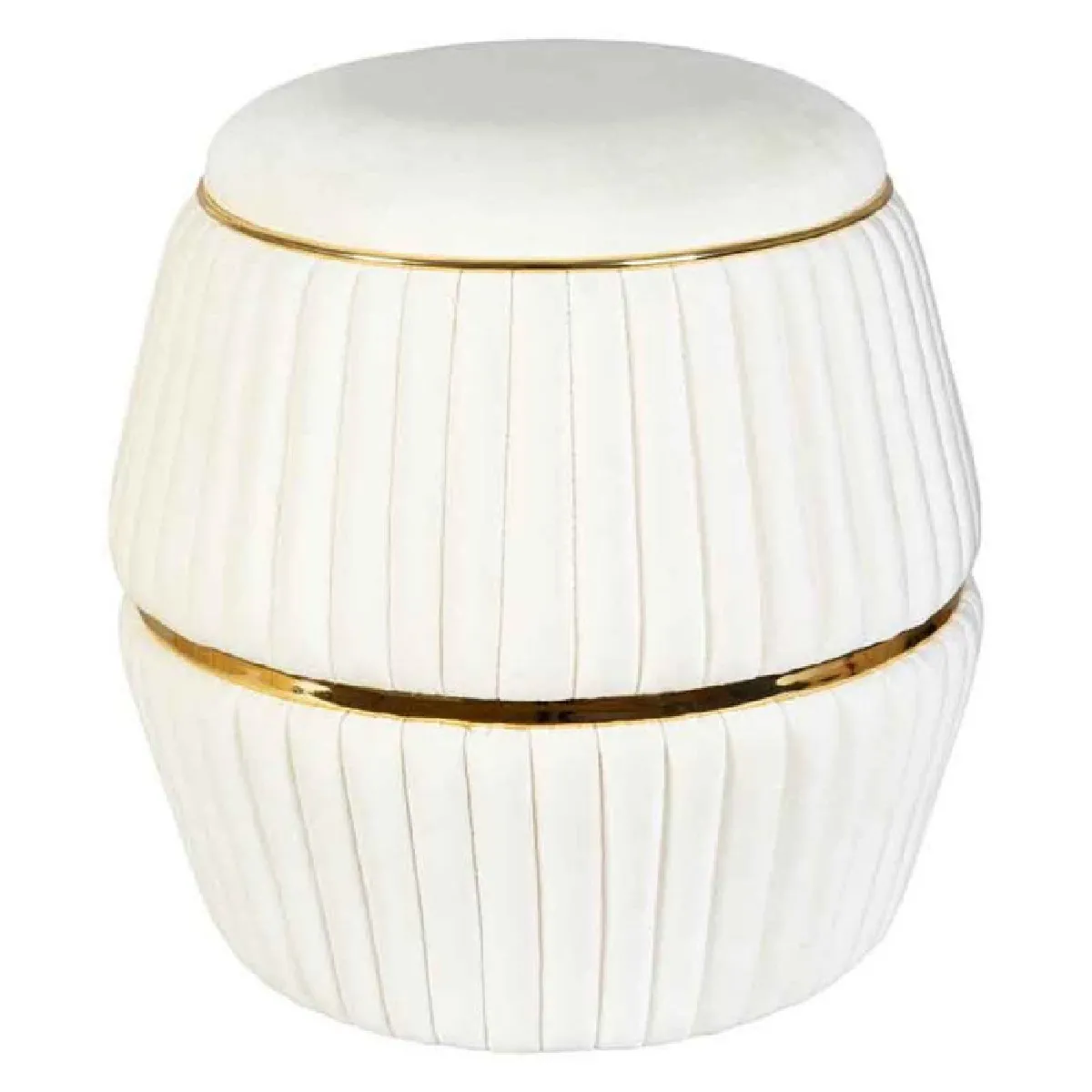 Paris Prix Ivoire Pouf Rond Moderne
