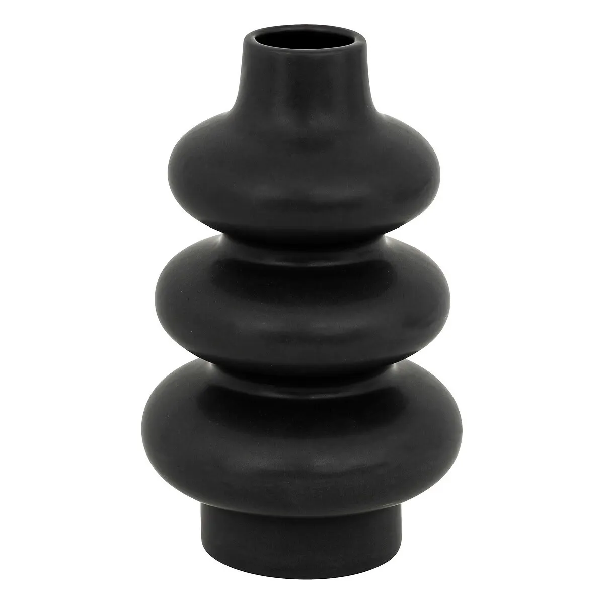 Atmosphera Noir Vase Clothilde En Céramique