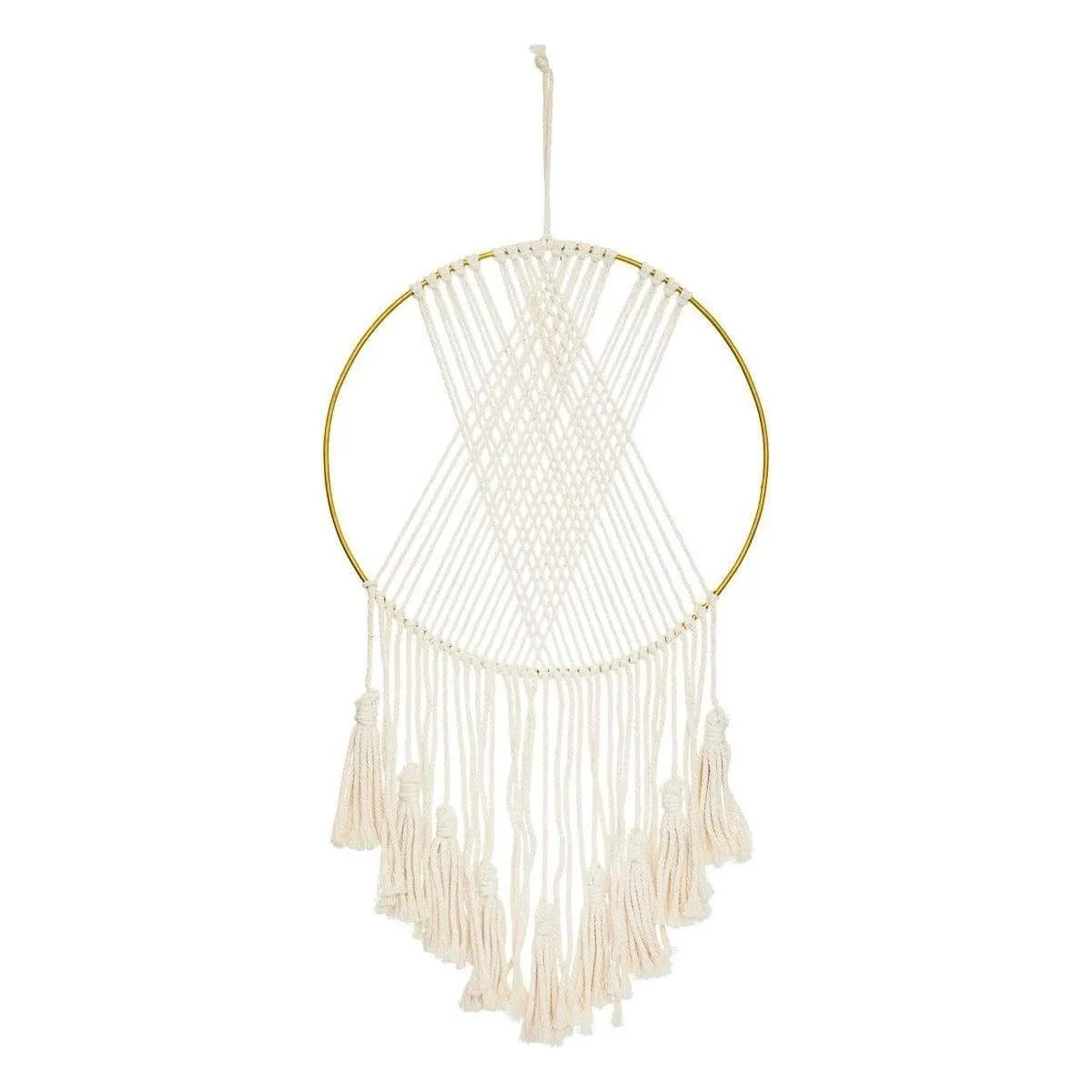 Non Communiqué Blanc Atmosphera Créateur D'intérieur - Déco Murale Macramé "Soline" 77Cm - Image 3