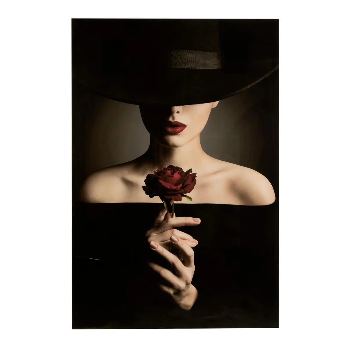 Paris Prix Femme Noir Toile Imprimée Déco - 100X150 Cm