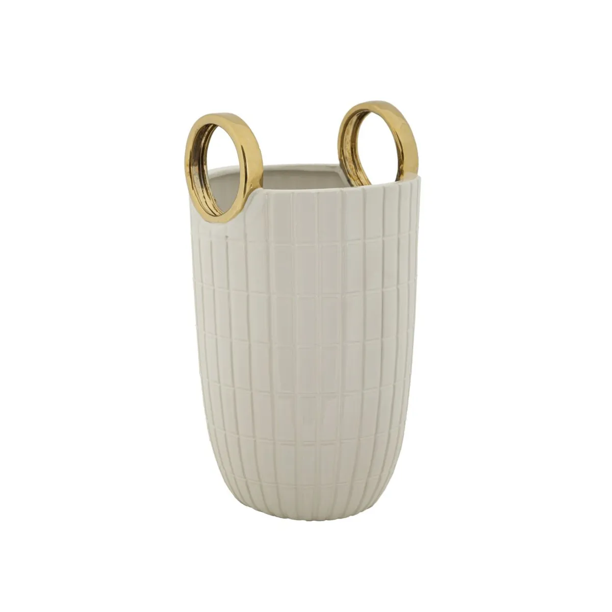 Mauro Ferretti Unisex Blanc Vase Ceramica Shopping - Image 3
