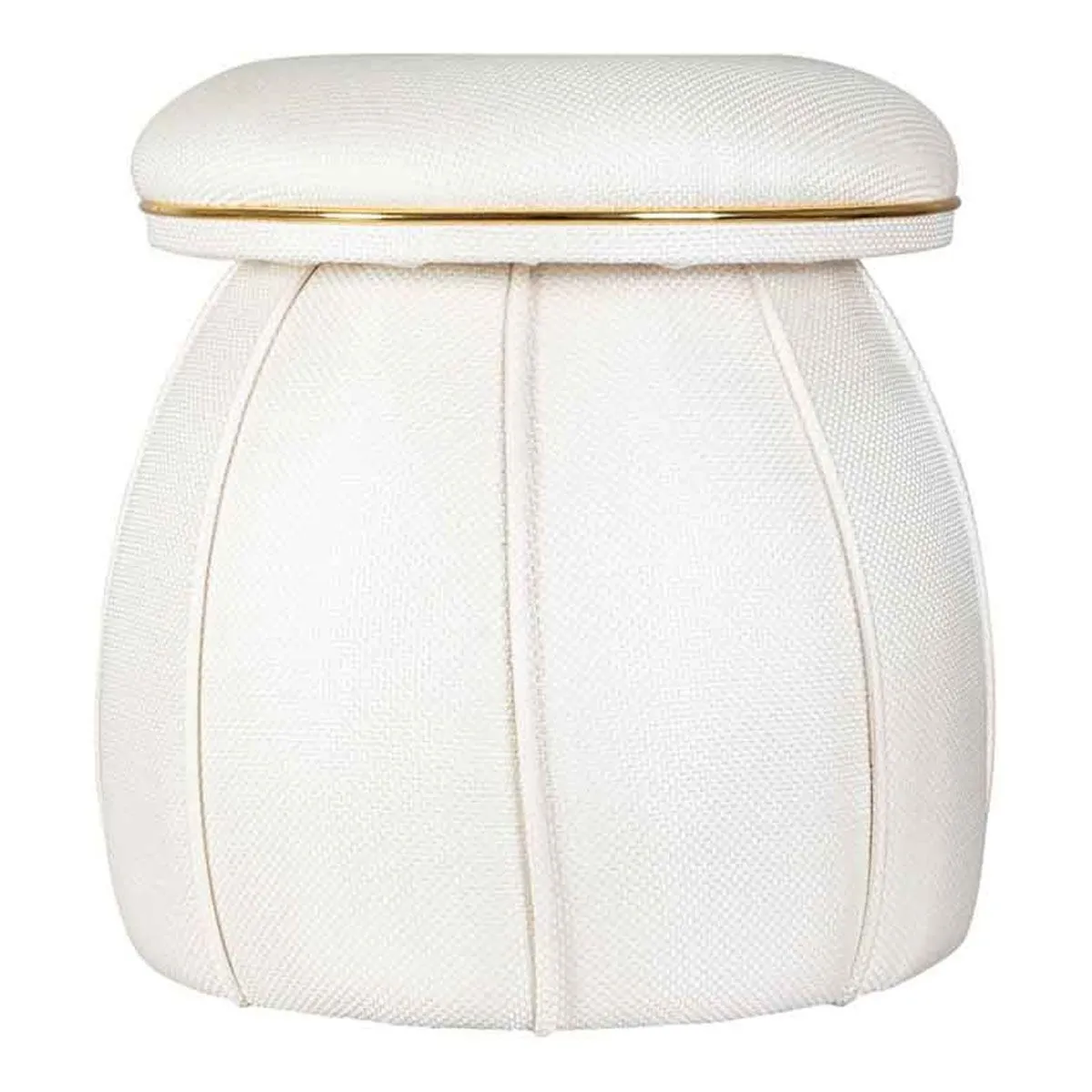 Tabouret Design Corin 55cm Ivoire & Or
