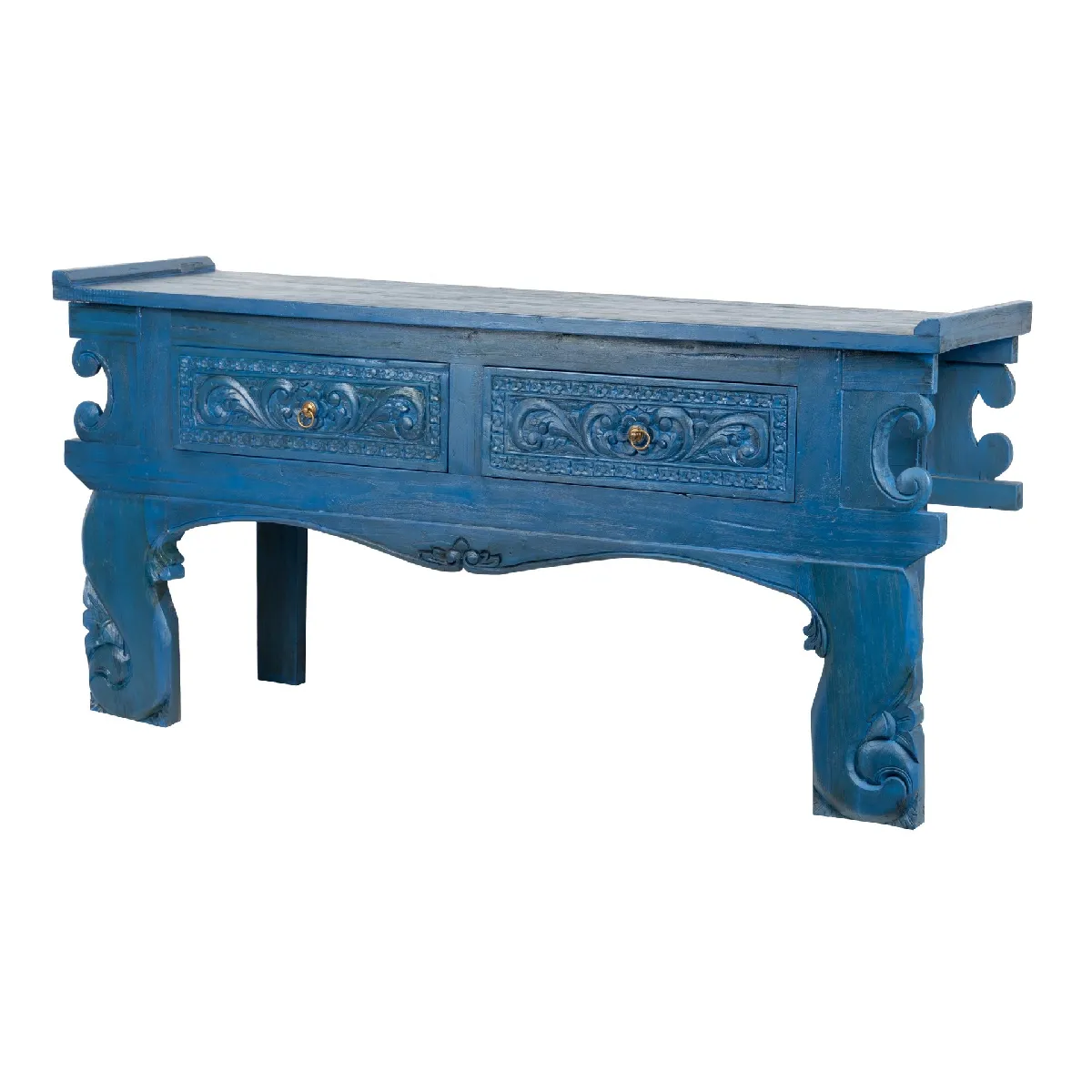 Alexandra house living Buffet en teck Marari - Bleu