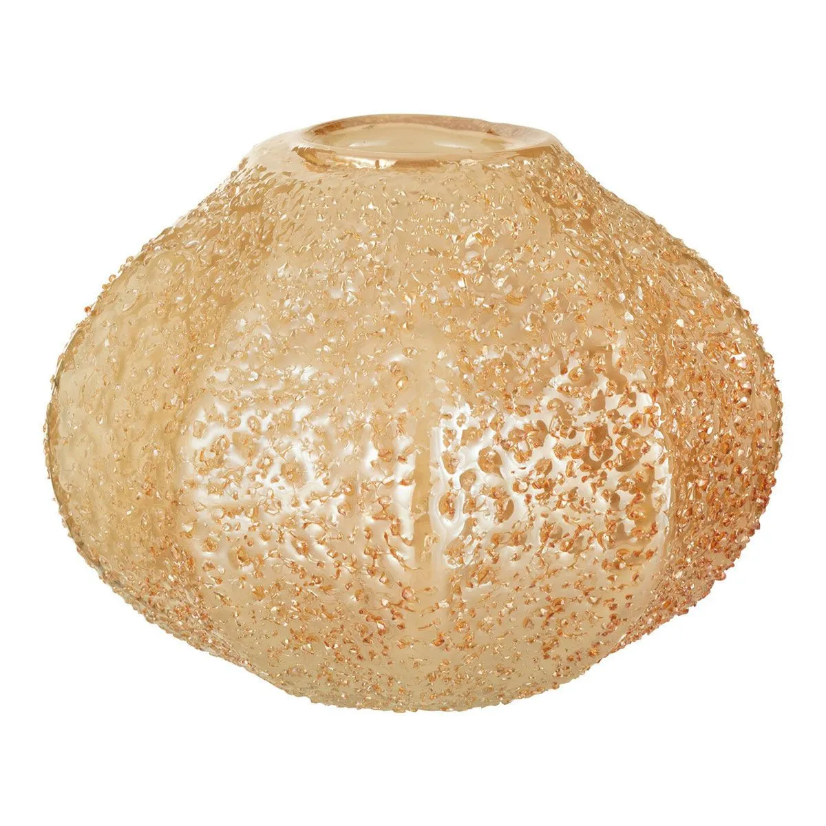 Non Communiqué Orange Vase Design En Verre Corail 14Cm - Image 3