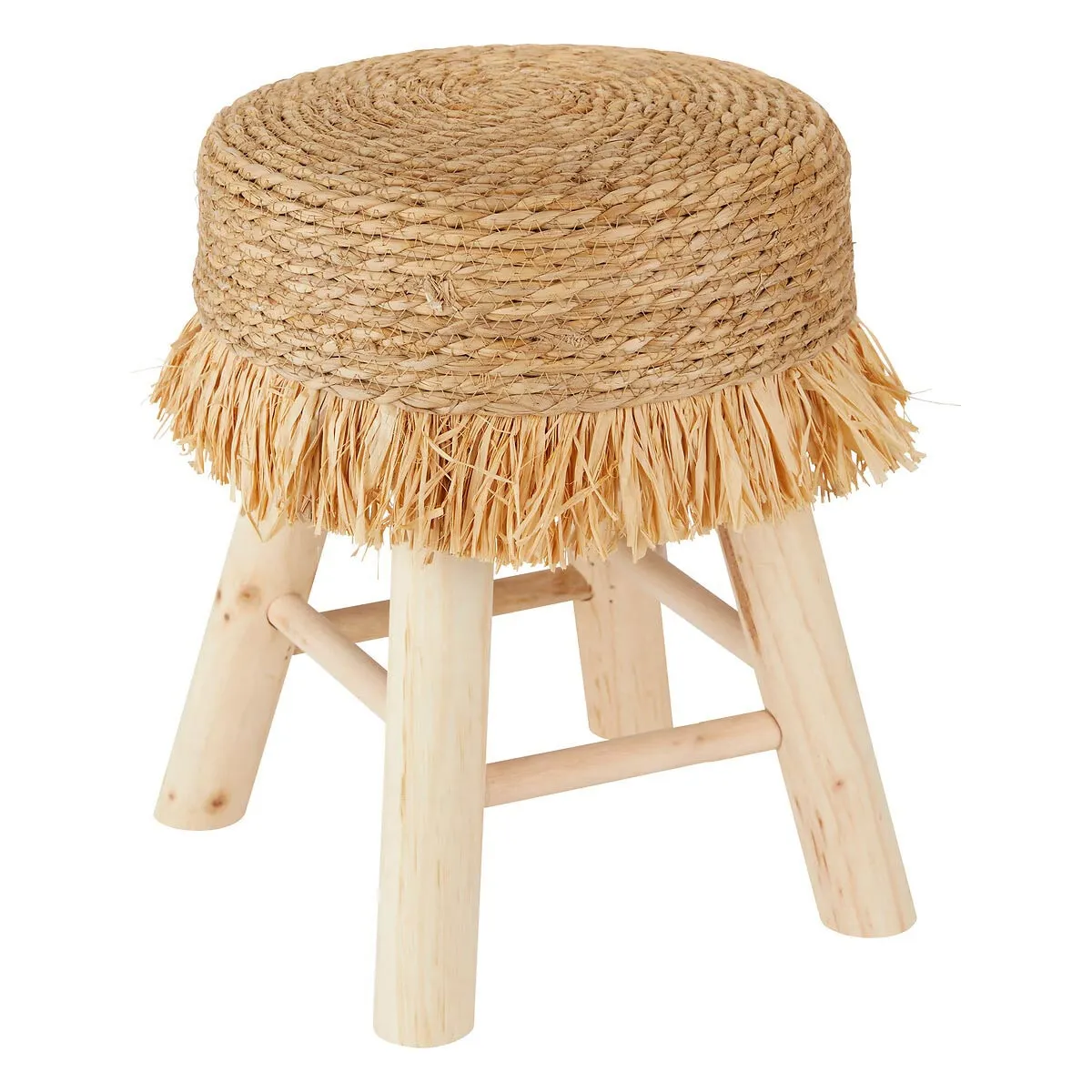 Atmosphera Tabouret D'appoint Rond Gimpo 40Cm Naturel