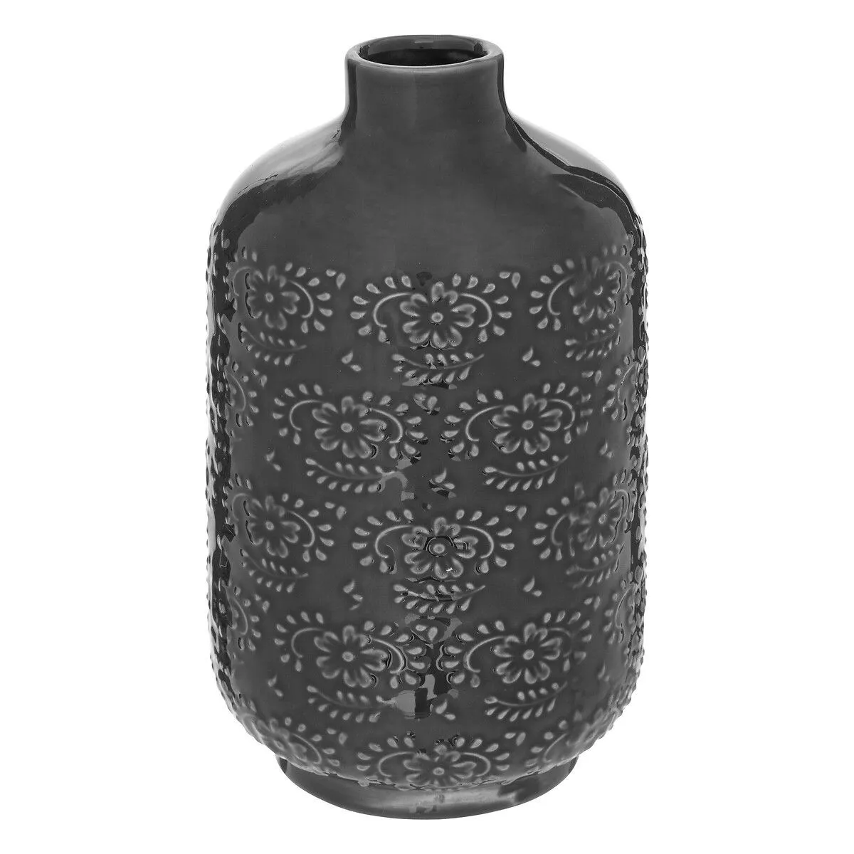 Atmosphera Gris Vase Déco En Céramique