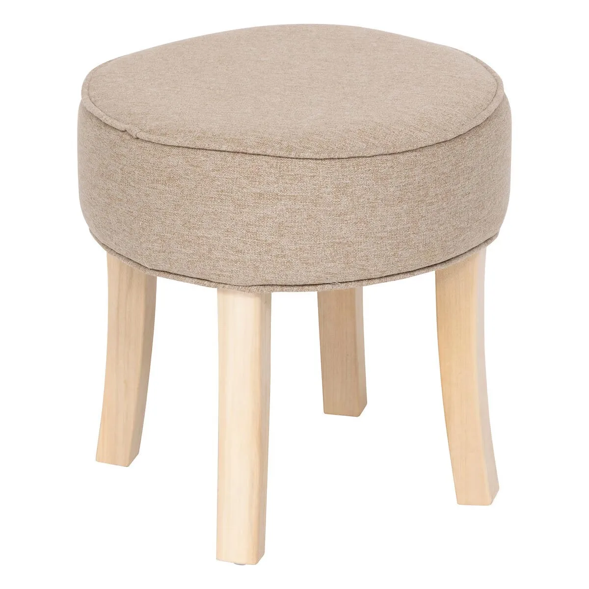 Non Communiqué Beige Atmosphera Créateur D'intérieur - Tabouret En Tissu "Adriel" 35Cm - Image 3