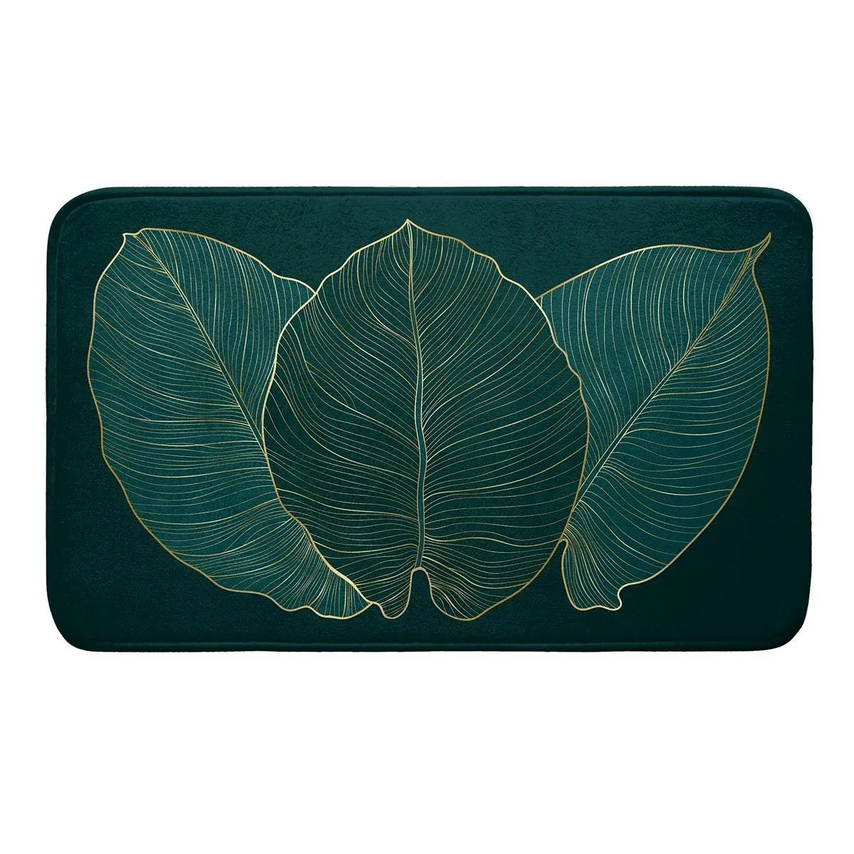 Non Communiqué Vert Tapis De Bain Microfibre "Jade" 45X75cm - Image 3
