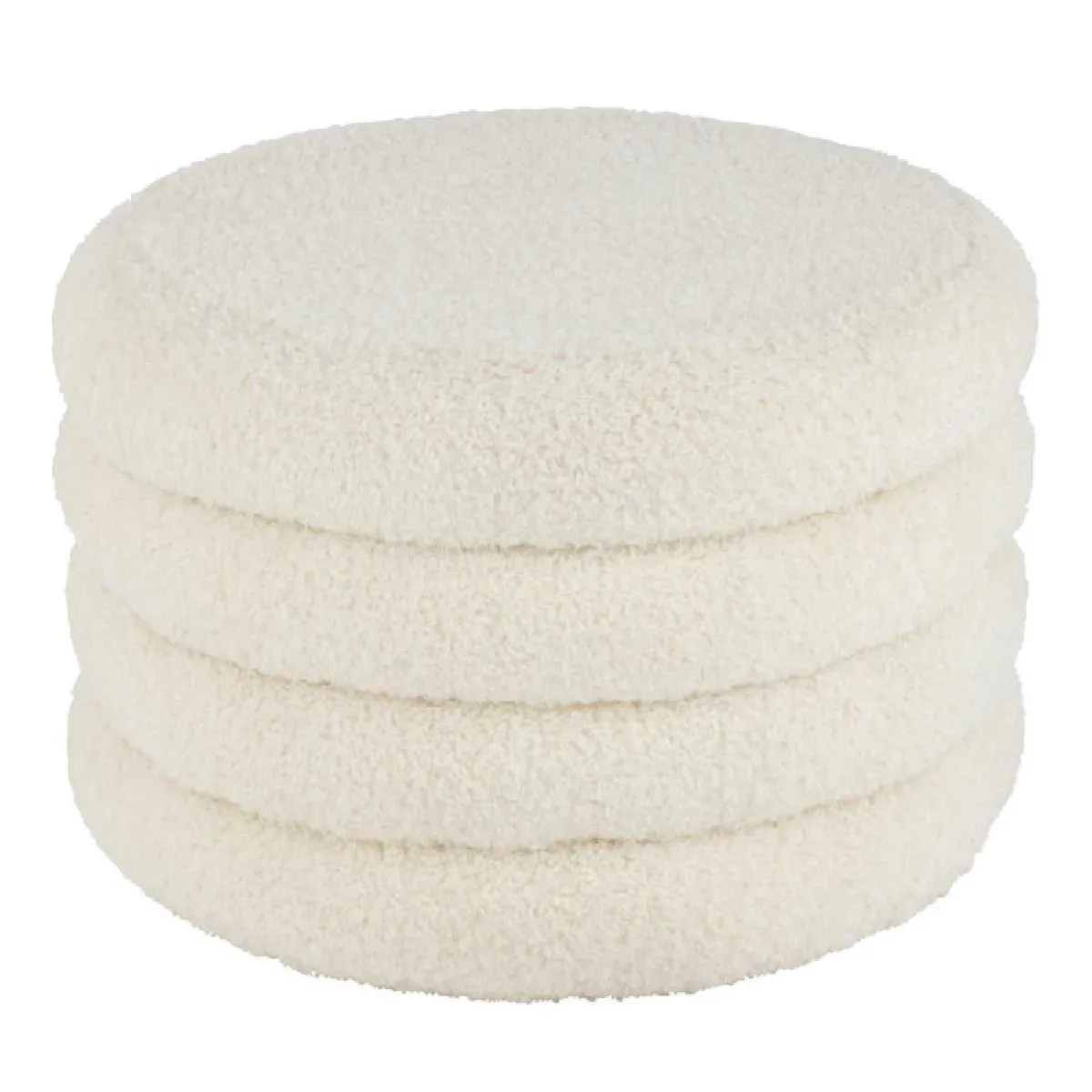 Paris Prix Blanc Pouf Rond Design Teddy