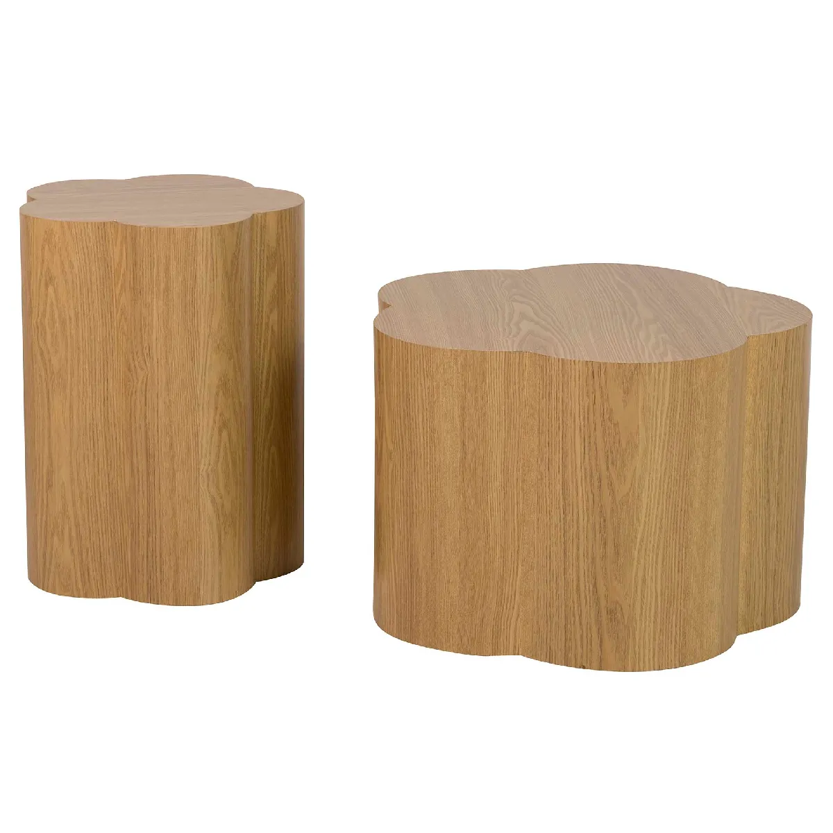 Meilleurs prix pour Lot de 2 tables en MDF marron 59 x 59 x 41 cm et 40 x 40 x 52 cm