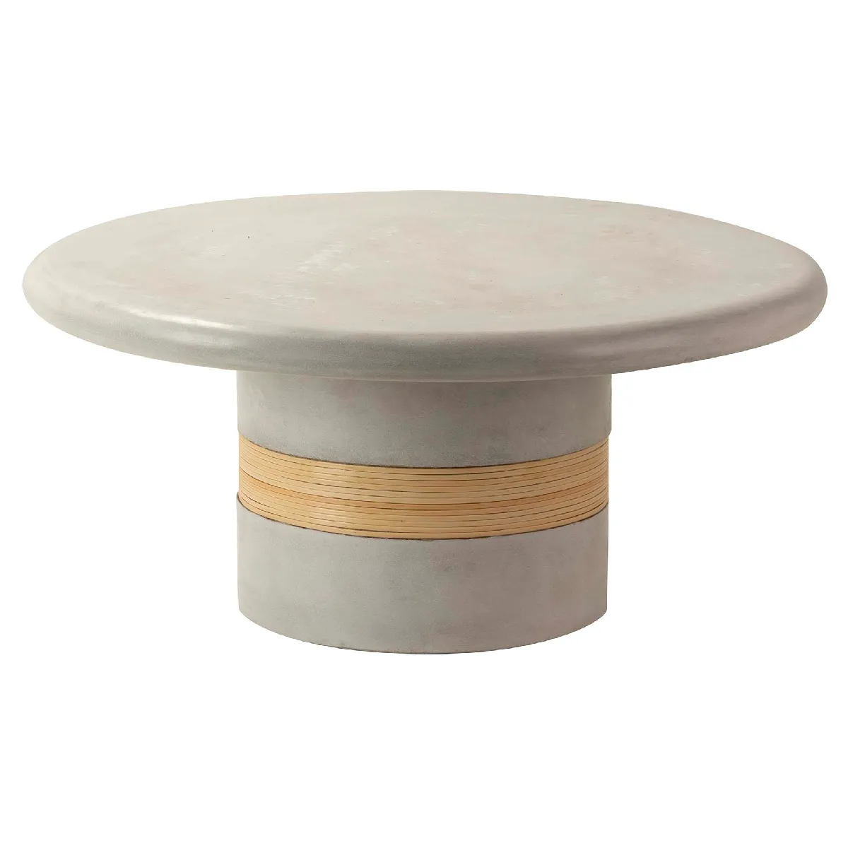 Comparer les prix de Table basse en rotin et pierre 85 x 85 x 38 cm