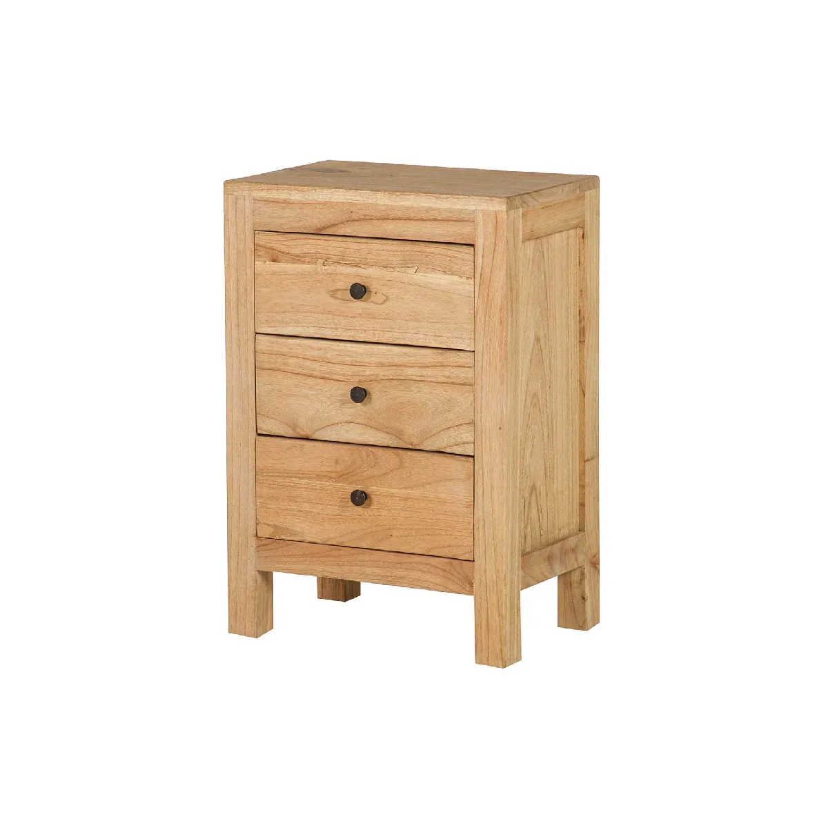 Meilleurs prix pour Table de chevet Mindi Wood à 3 tiroirs 45 x 30 x 66 cm