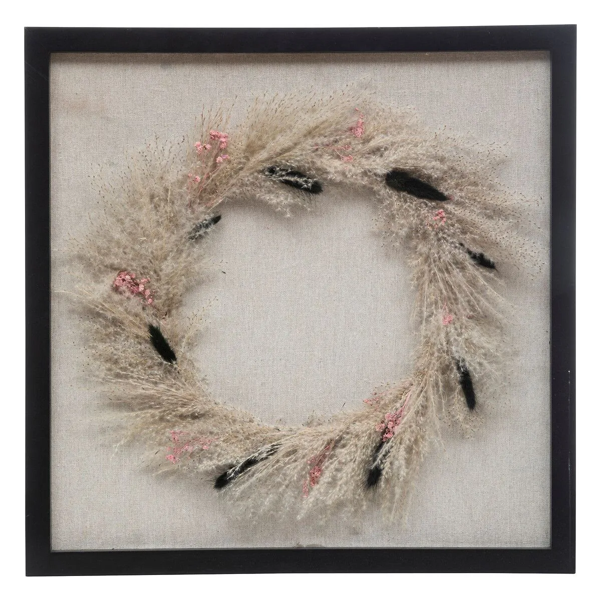 Non Communiqué Noir Atmosphera Créateur D'intérieur - Déco Murale Fleurs Séchées "Nia" 55Cm - Image 3