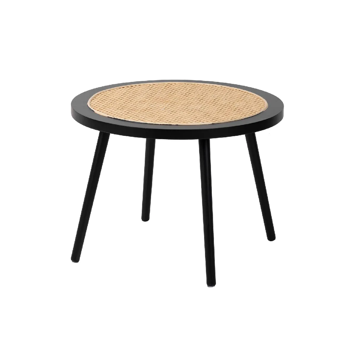 Comparer les prix de Table en bois naturel noir 60 x 60 x 45 cm