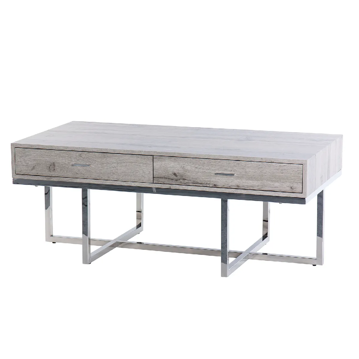 Meilleurs prix pour Table basse en acier inoxydable. MDF 120 x 60 x 45 cm