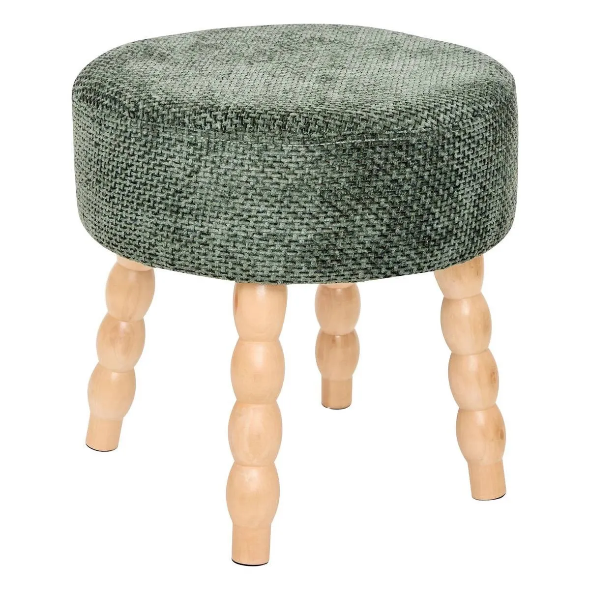 Tabouret d'Appoint Chenille Spolo 39cm Vert Cèdre