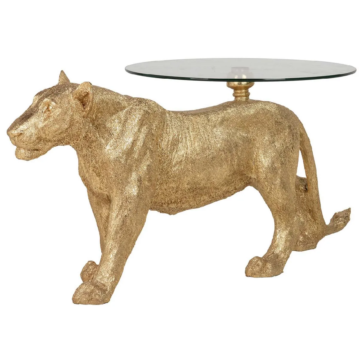 Comparer les prix de Table basse en résine dorée 123 x 61 x 56 cm