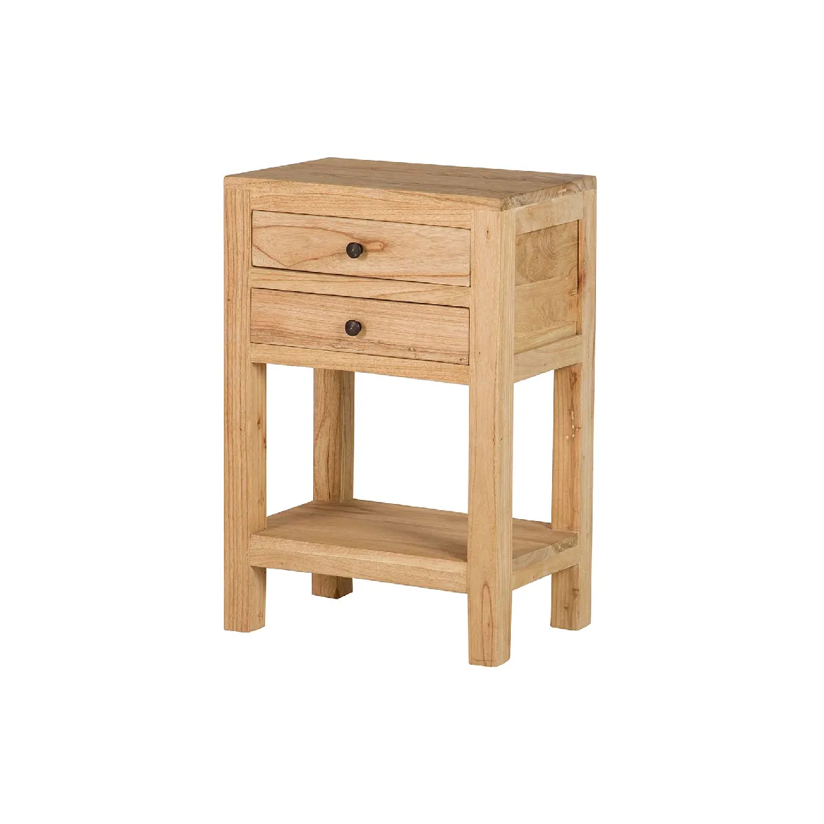 Meilleurs prix pour Table de chevet à 2 tiroirs, bois de mindi, 45 x 30 x 66 cm