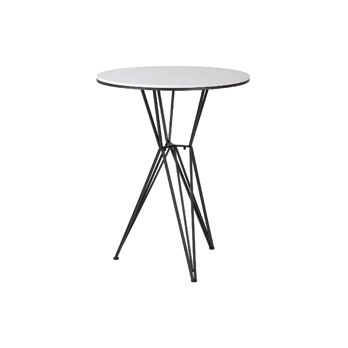 Meilleurs prix pour Table en métal et marbre blanc 70 x 70 x 110 cm