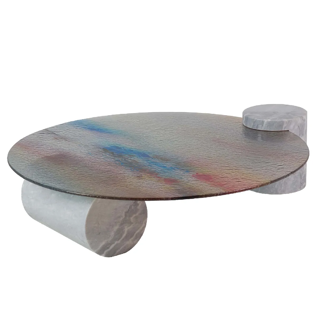 Comparer les prix de Table basse en acier inoxydable et marbre. Tucson 100 x 100 x 47 cm