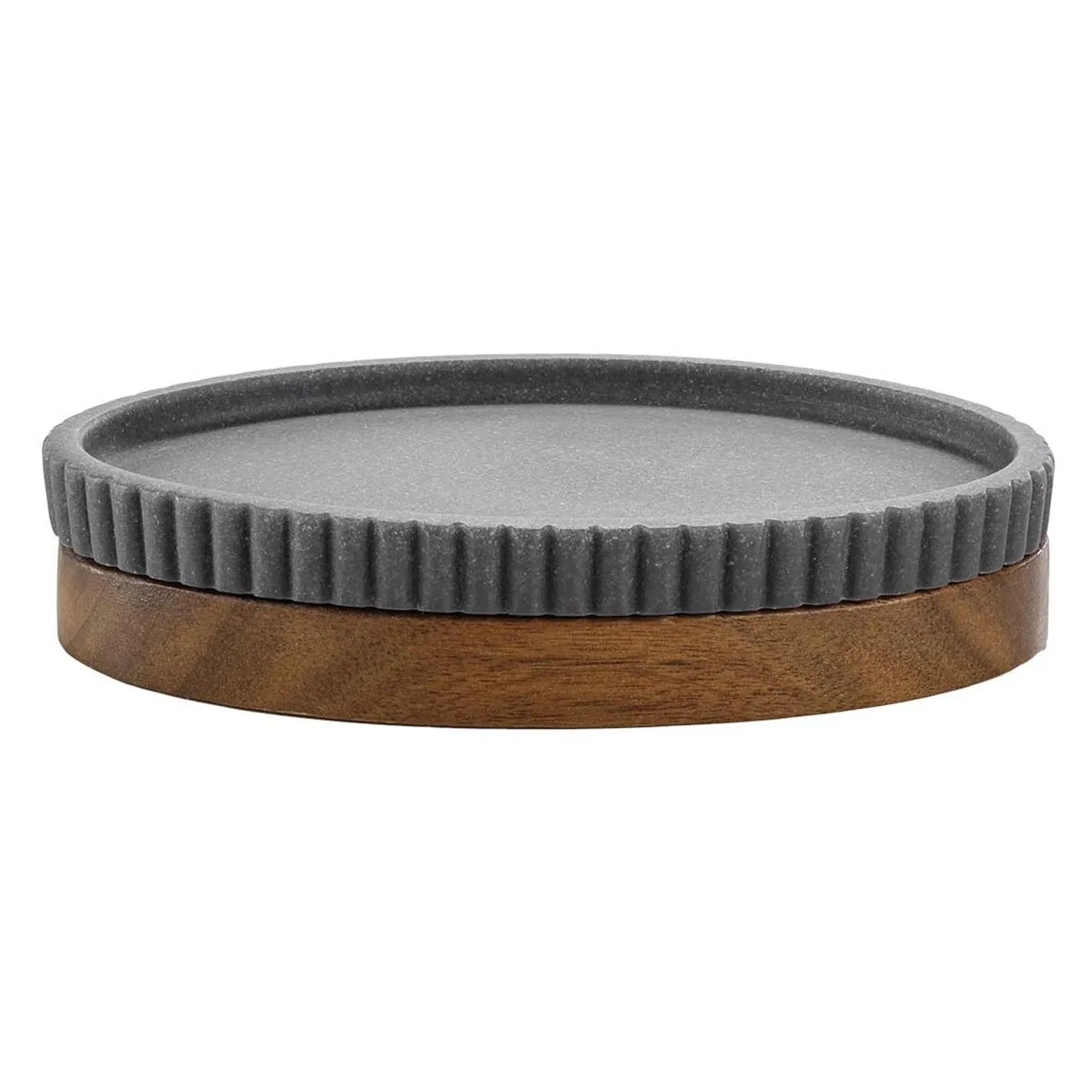Douceur D'interieur Gris Porte-Savon En Résine Niagara - 14 Cm