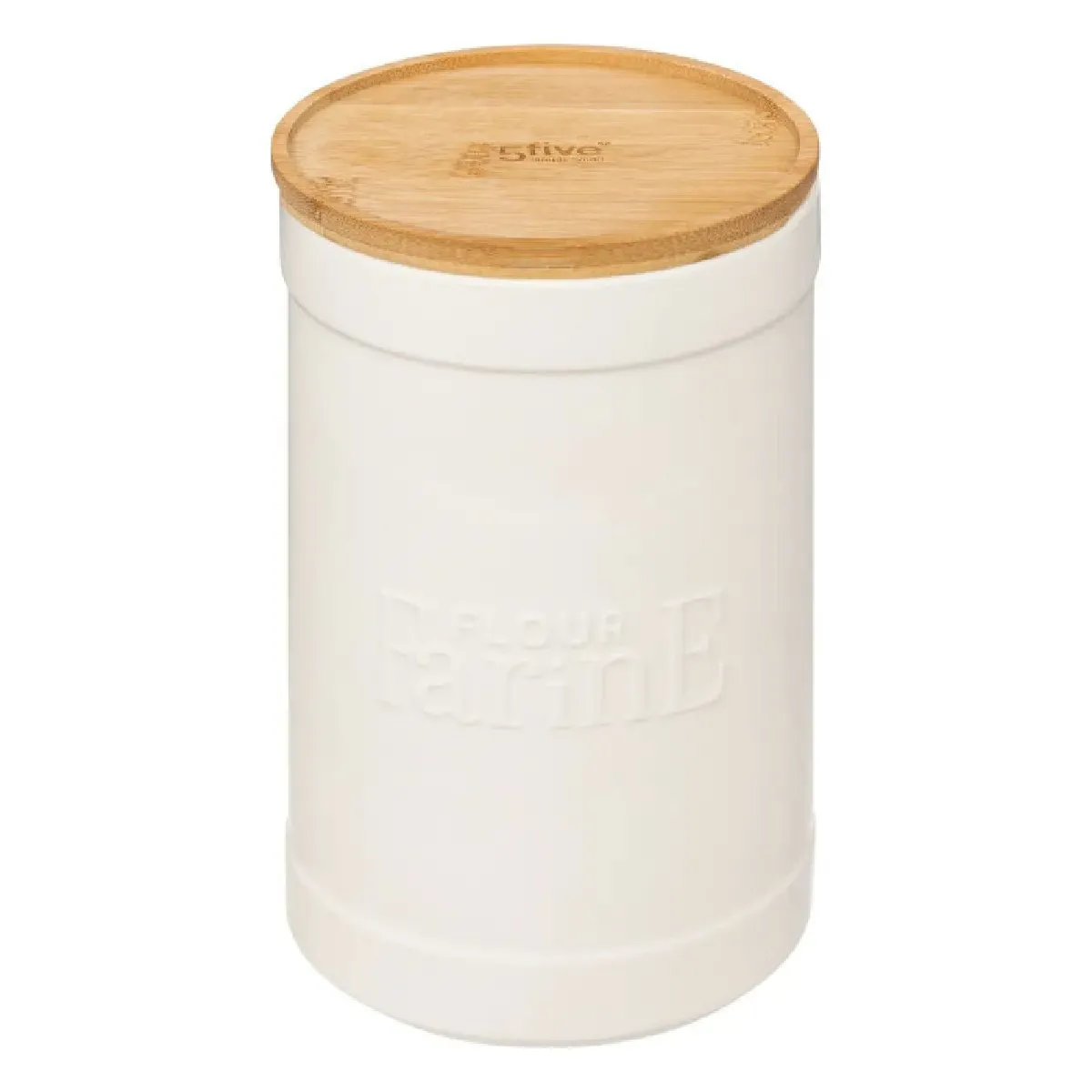 Five Simply Smart - Boîte à Farine Natureo - 19cm - Blanc - Image 2