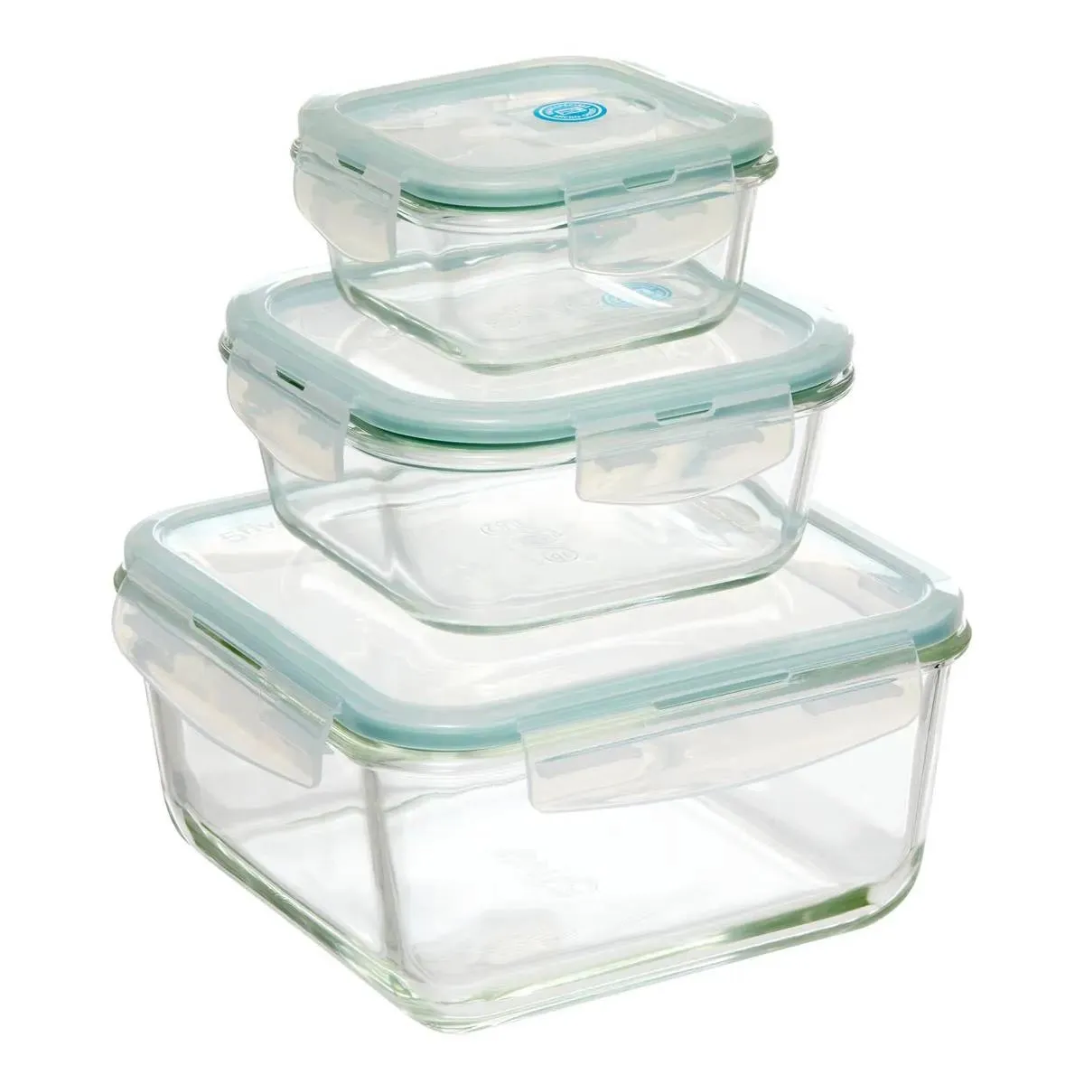 Five Simply Smart Bleu Lot De 3 Boîtes De Conservation Clipeat 18Cm