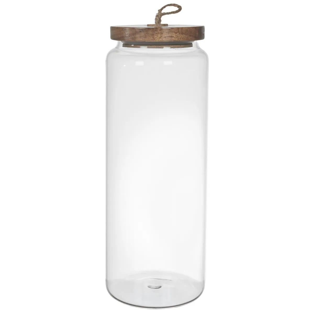 The Home Deco Factory Bocal De Conservation Acacia 1,85L Transparent