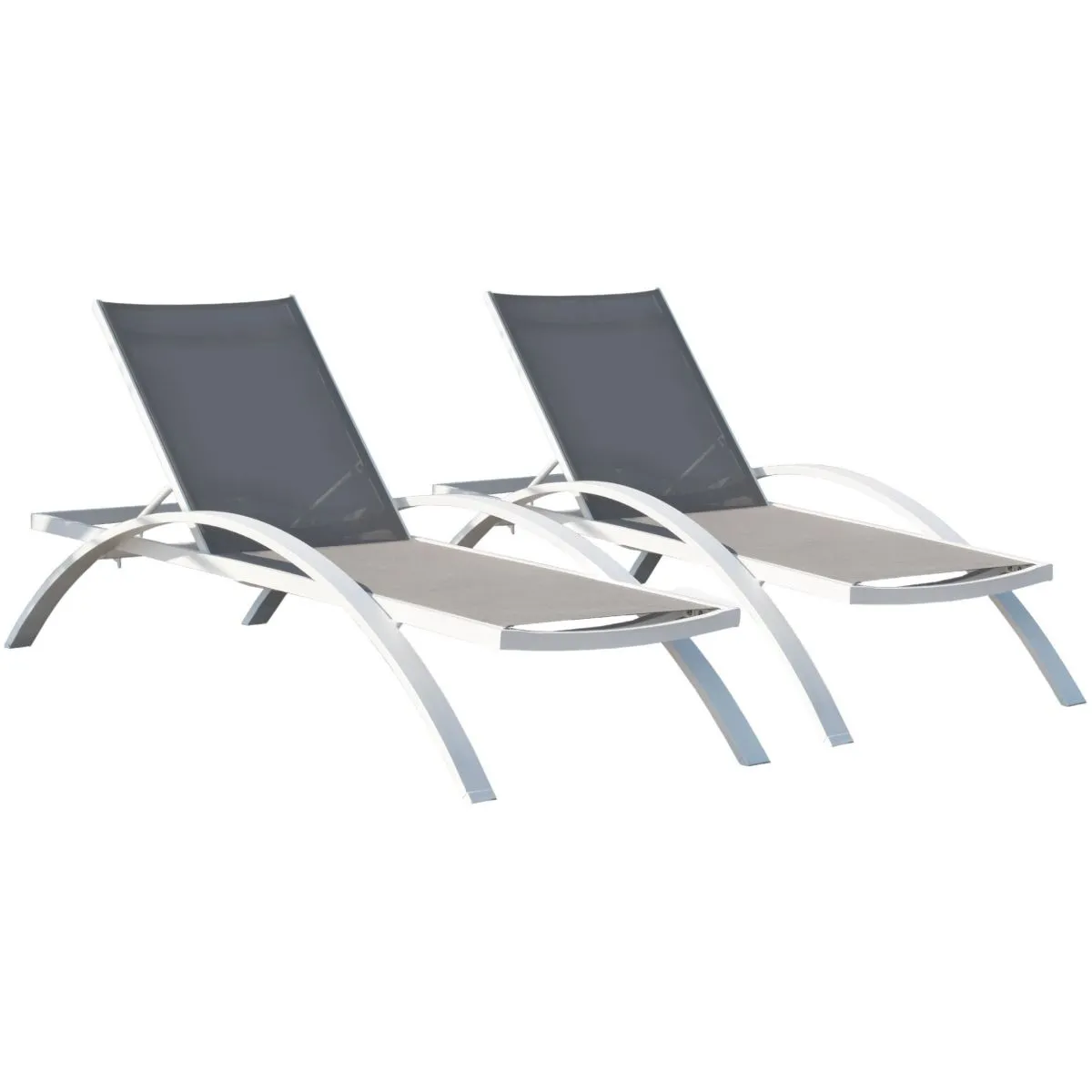 Dcb Garden Blanc Bains De Soleil Aluminium