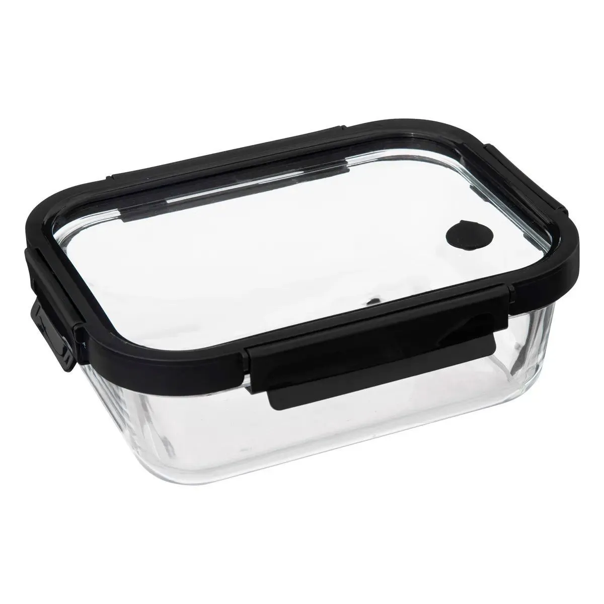 Five Simply Smart Noir Boîte De Conservation En Verre Clipeat Plus 1,3L