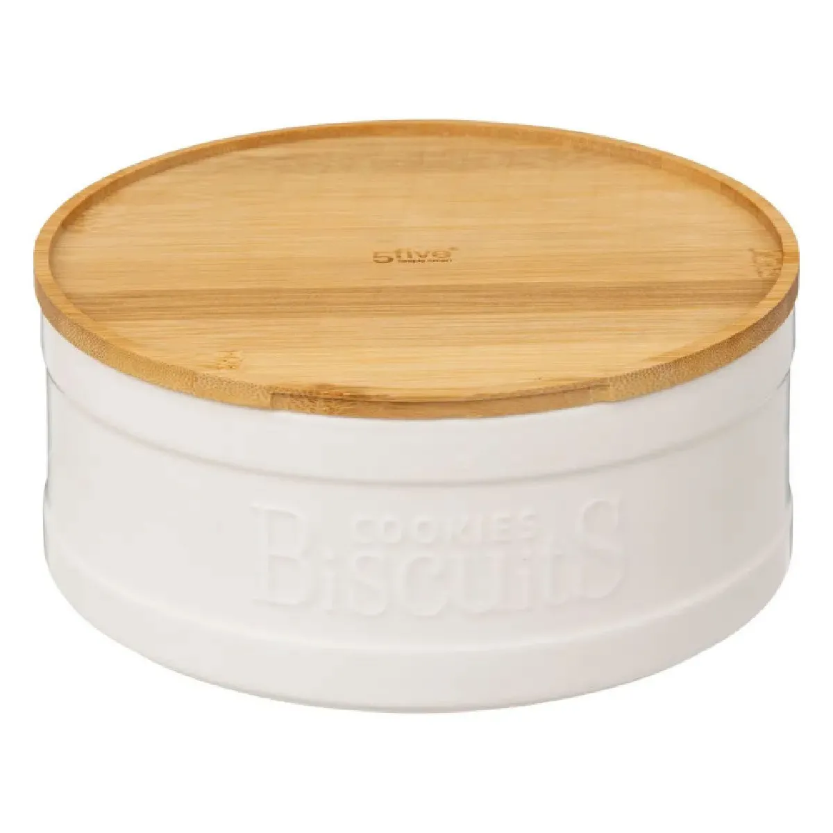 Non Communiqué Blanc Five Simply Smart - Boîte À Biscuit "Natureo" 22Cm - Image 2