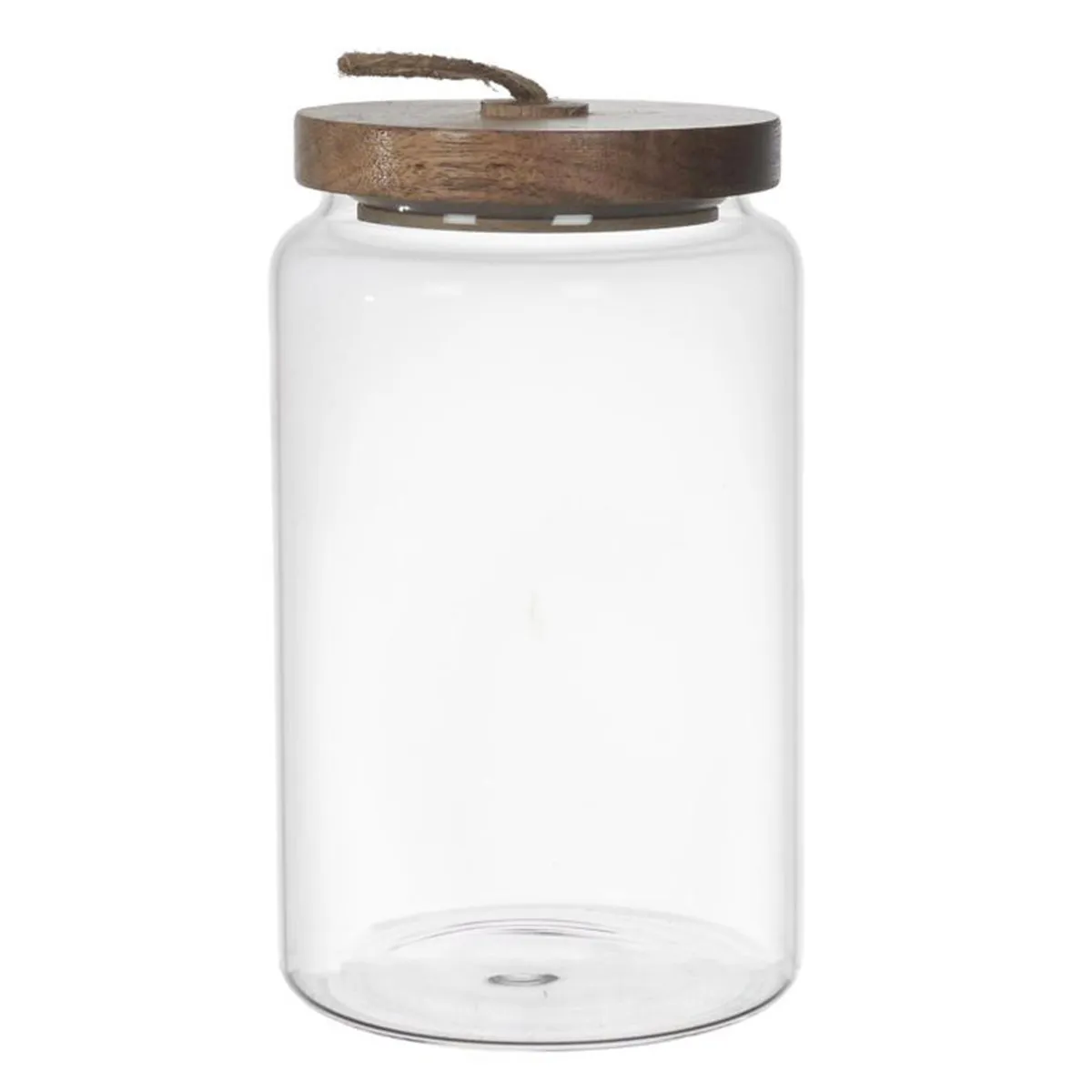 GENERIQUE - Bocal de Conservation Acacia - Verre et Bois - 1,05L - Transparent - Image 3