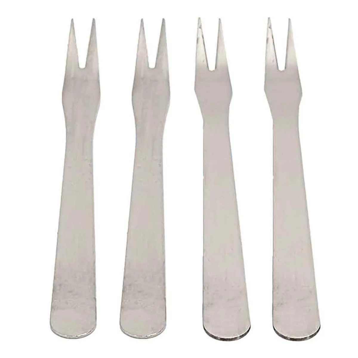 Lot de 4 Fourchettes à Escargot Métal 13cm Argent