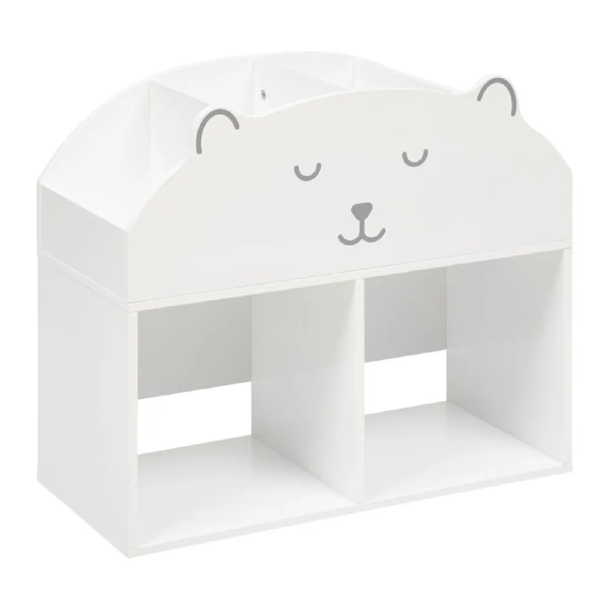 Atmosphera Bibliothèque enfant ourson - Blanc