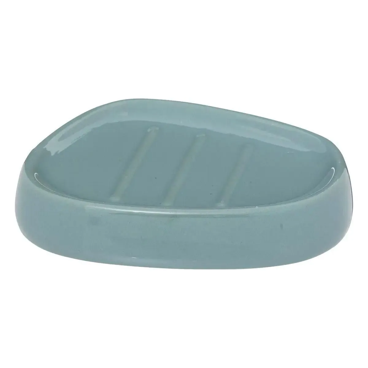 Five Simply Smart Bleu Porte-Savon En Céramique Galet - 12 Cm